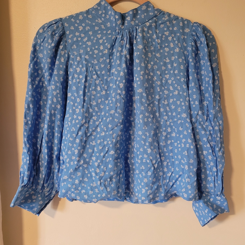 ROLLA'S Blue Floral Blouse